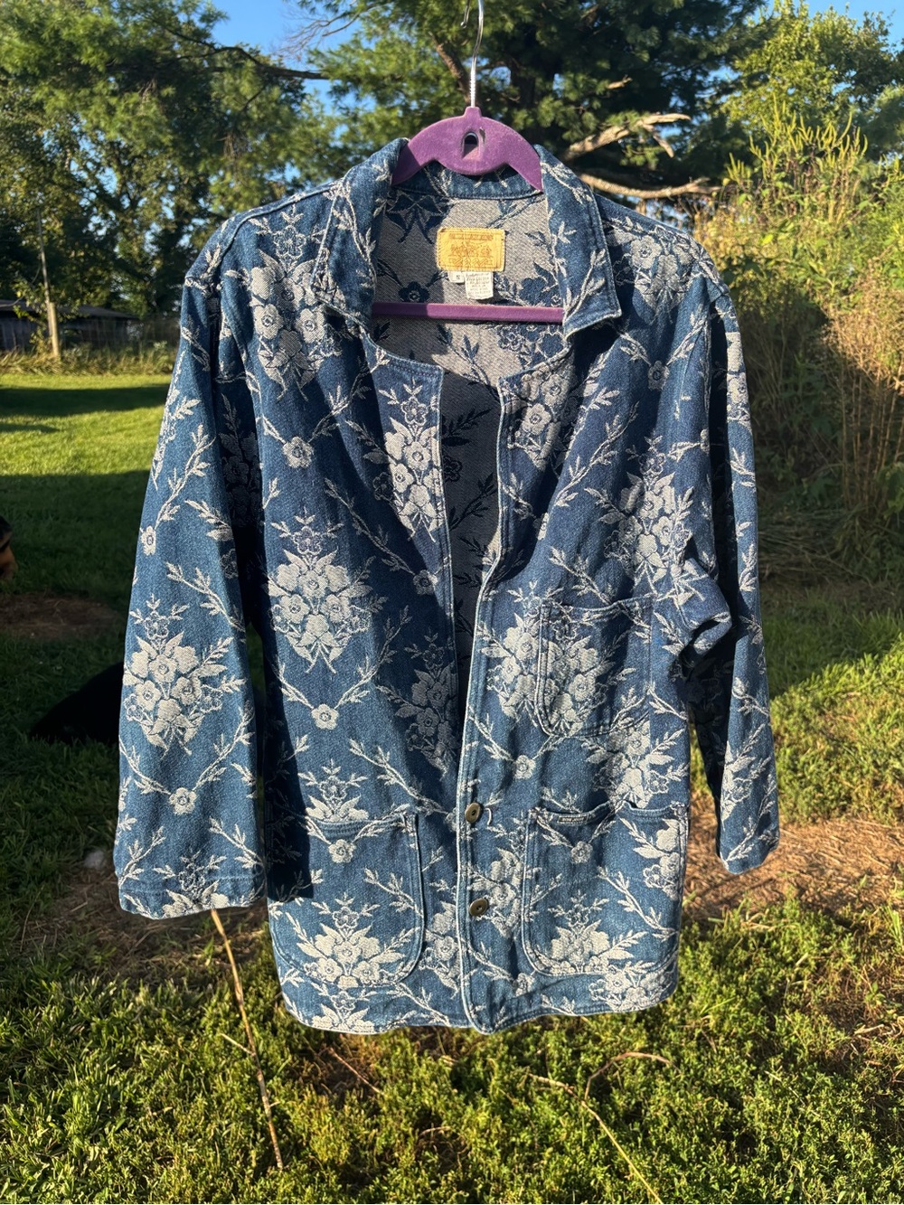 Vintage 1980s/1990s Bonjour Jean Co. Floral Denim Jacket